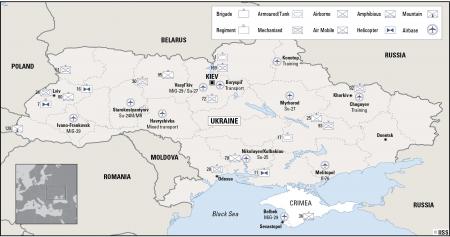 © International Institute for Strategic Studies. Ukraine: Main land and air force dispositions